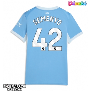 Manchester City Antoine Semenyo #42 Dámské Domácí Dres 2026-27 Krátký Rukáv Manchester City Antoine Semenyo #42 Dámské Domácí Dres 2026-27 Krátký Rukáv